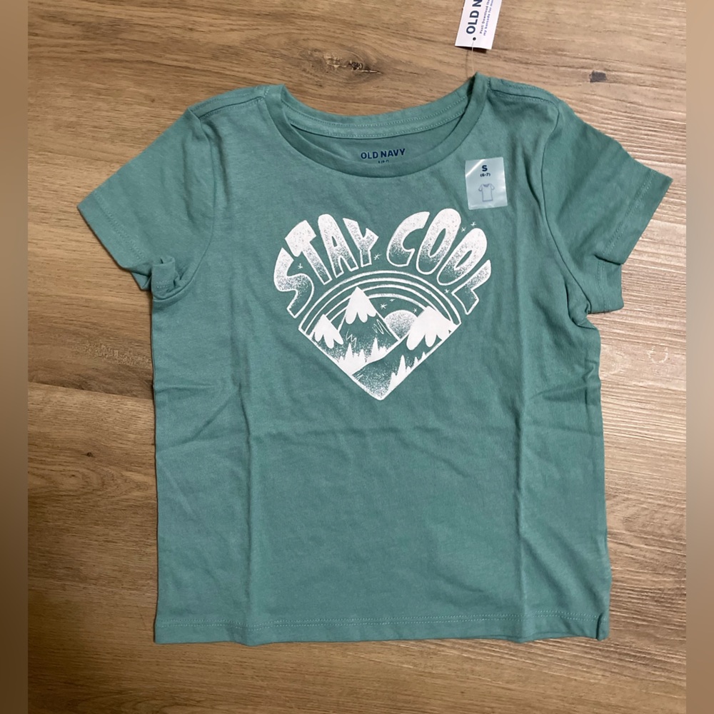 Girls top with mountains ‎ “stay cool” size small NWT